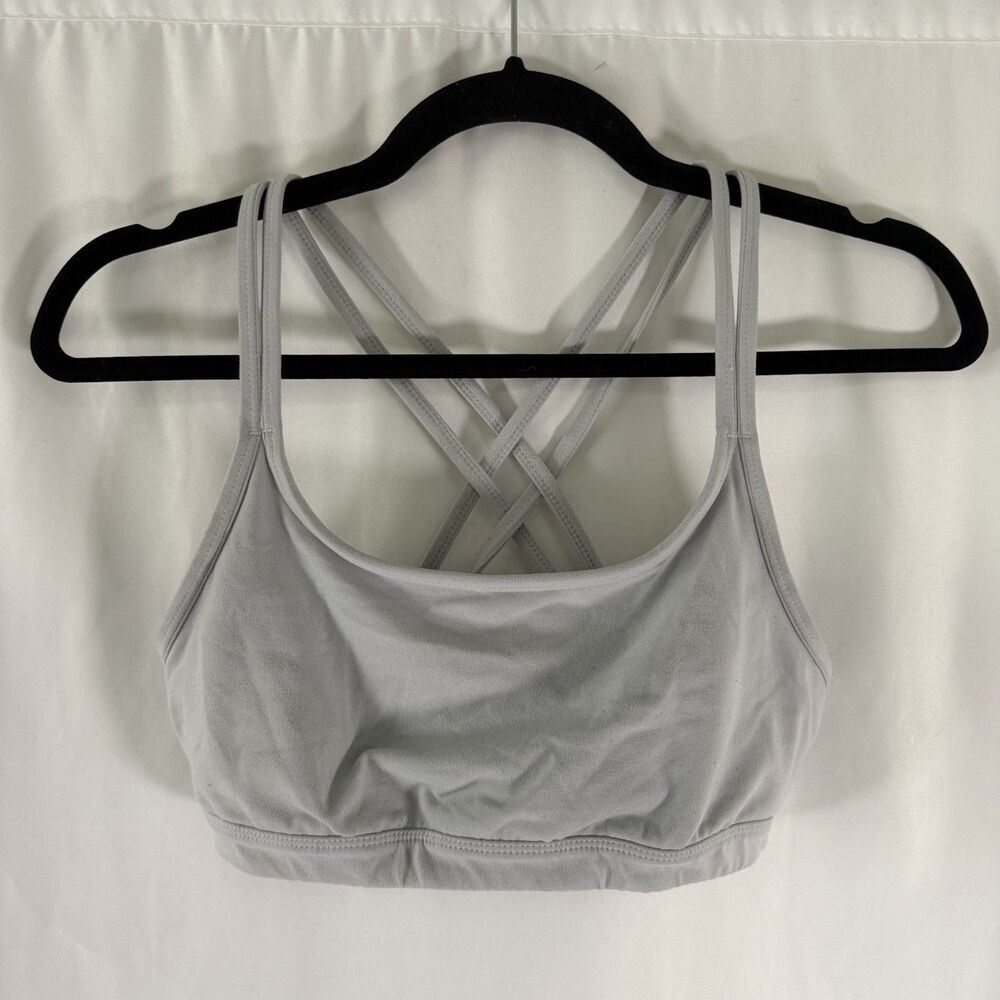 Athleta Sports Bras Women's Small Grey Strappy Back Unpadded Stretch